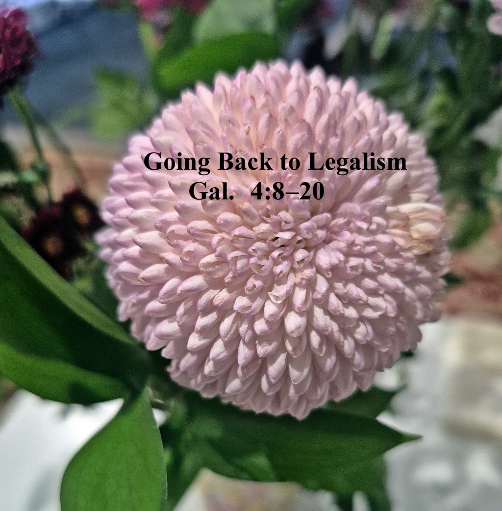 Going back to Legalism